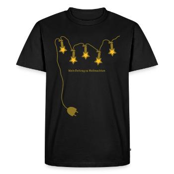 Ma contribution à Noël - V2 - T-shirt Premium bio Homme - noir - Devant - Nico (187cm)