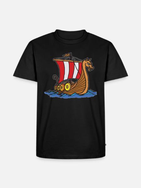 Wikinger - Männer Premium Bio T-Shirt - Schwarz
