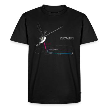 Voyager - The Grand Tour - Men's Premium Organic T-Shirt - black - Front - Nico (187cm)