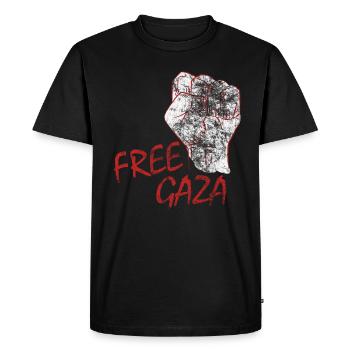Libérez la Palestine Libérez la Liberté Palestine - T-shirt Premium bio Homme - noir - Devant - Nico (187cm)
