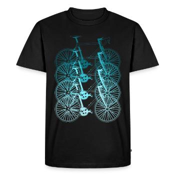 Vélo cycliste vélo vélo roue cadeau - T-shirt Premium bio Homme - noir - Devant - Nico (187cm)