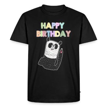 Kids shirt birthday - Men's Premium Organic T-Shirt - black - Front - Nico (187cm)