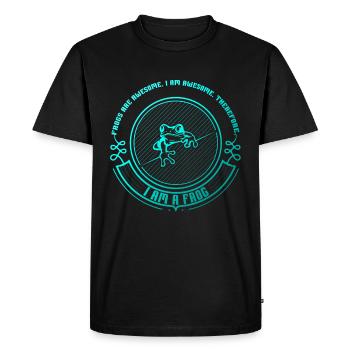 frog - Men's Premium Organic T-Shirt - black - Front - Nico (187cm)