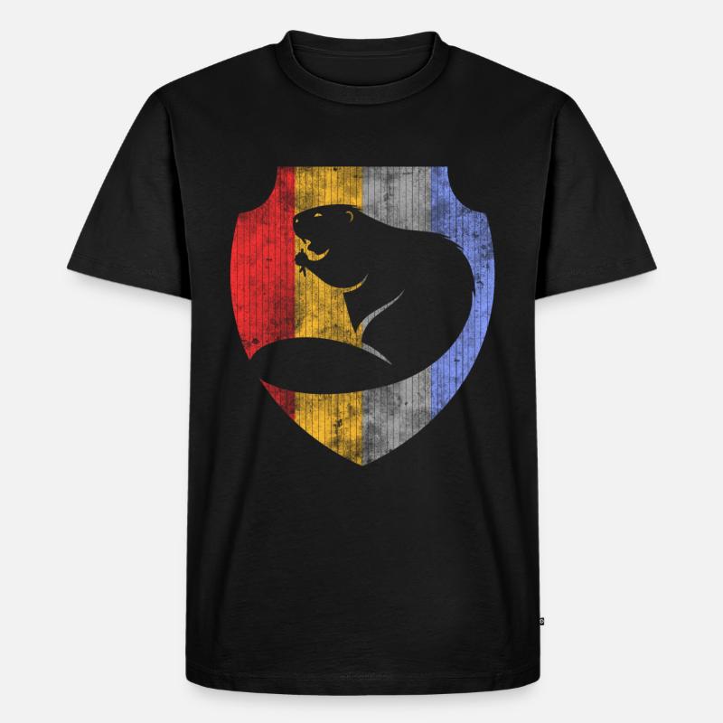 Biber - Männer Premium Bio T-Shirt - Schwarz