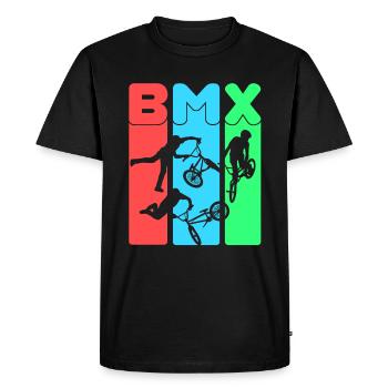 BMX - T-shirt Premium bio Homme - noir - Devant - Nico (187cm)