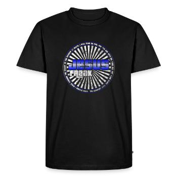 Jesus freak | Église religion Dieu la foi don - T-shirt Premium bio Homme - noir - Devant - Nico (187cm)