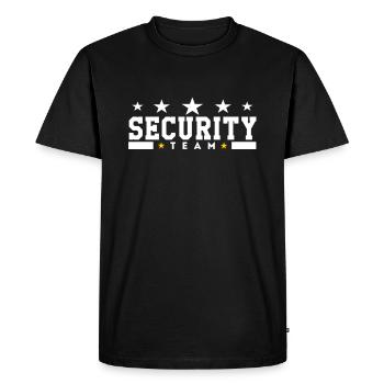 L’équipe de sécurité | Vêtements d’équipe Club Bar Cadeau - T-shirt Premium bio Homme - noir - Devant - Nico (187cm)