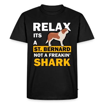 Détendez-vous, c’est un ST. BERNARD pas un requin freakin - T-shirt Premium bio Homme - noir - Devant - Nico (187cm)