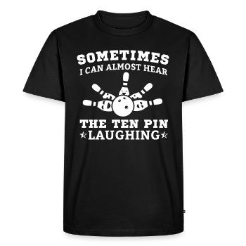 parfois, je peux presque entendre les dix épingles rire - T-shirt Premium bio Homme - noir - Devant - Nico (187cm)