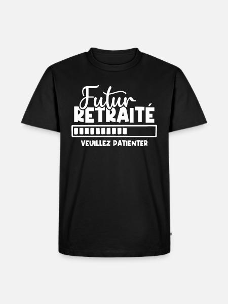 Futur retraité - T-shirt Premium bio Homme - noir