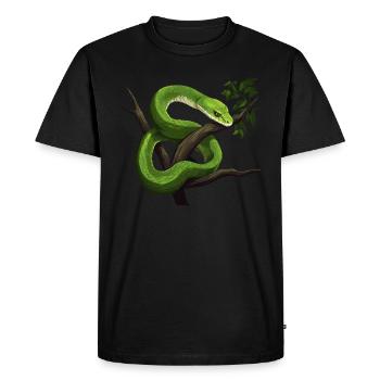 Serpent Mamba vert - T-shirt Premium bio Homme - noir - Devant - Nico (187cm)