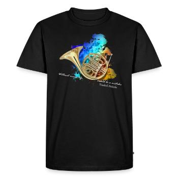 corne - T-shirt Premium bio Homme - noir - Devant - Nico (187cm)