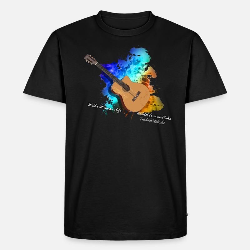 gitarre - Männer Premium Bio T-Shirt - Schwarz