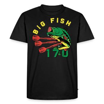 Darts Big Fish 170 High Finish Dart Slang - Men's Premium Organic T-Shirt - black - Front - Nico (187cm)