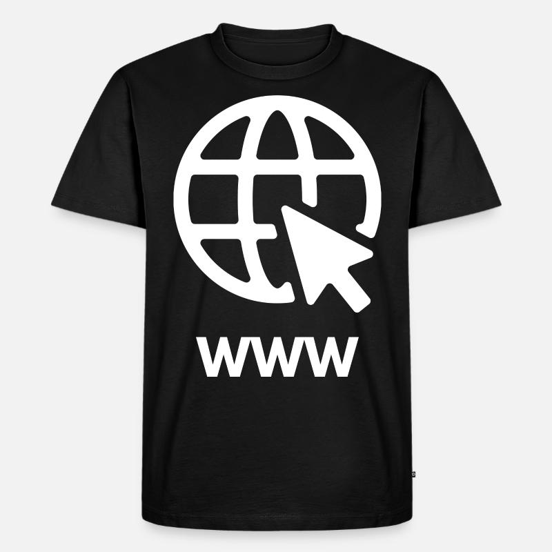 Internet - Männer Premium Bio T-Shirt - Schwarz