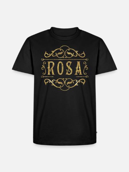 Rosa gold - Männer Premium Bio T-Shirt - Schwarz