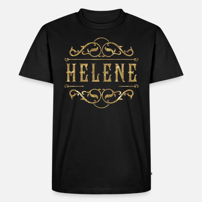 Hélène en or - T-shirt Premium bio Homme - noir