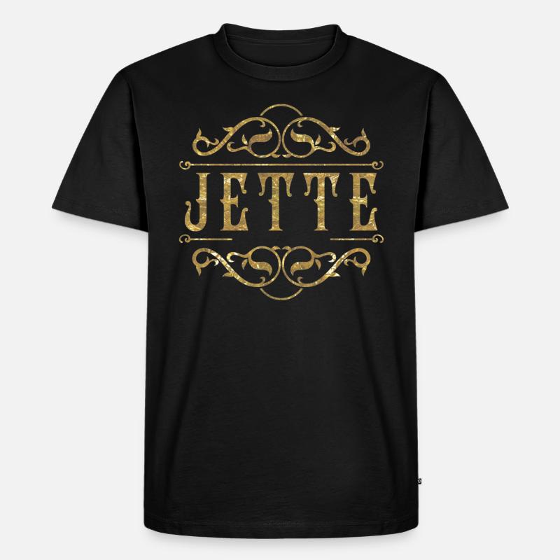 Jette gold - Männer Premium Bio T-Shirt - Schwarz