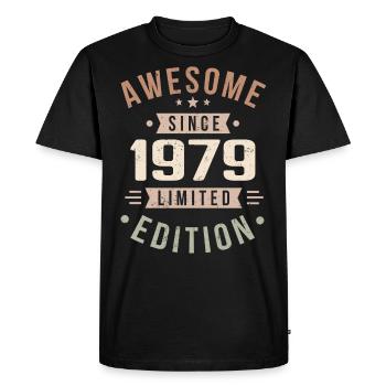 Original 1979 Vintage Vintage anniversaire 1979 - T-shirt Premium bio Homme - noir - Devant - Nico (187cm)