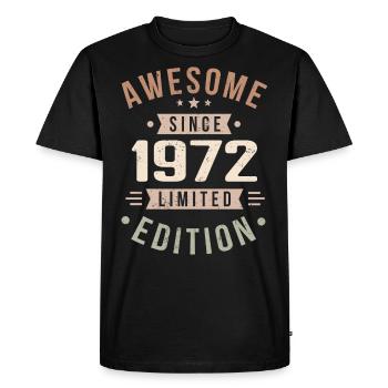 Original 1972 Vintage Vintage anniversaire 1972 - T-shirt Premium bio Homme - noir - Devant - Nico (187cm)