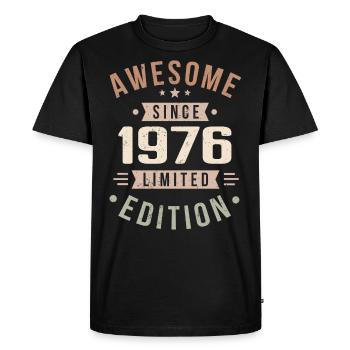 Original 1976 Vintage Vintage anniversaire 1976 - T-shirt Premium bio Homme - noir - Devant - Nico (187cm)