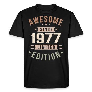 Original 1977 Vintage Vintage anniversaire 1977 - T-shirt Premium bio Homme - noir - Devant - Nico (187cm)