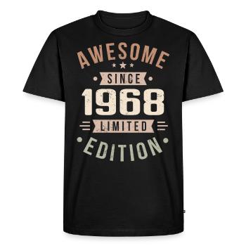 Original 1968 Vintage Vintage anniversaire 1968 - T-shirt Premium bio Homme - noir - Devant - Nico (187cm)
