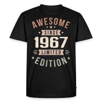 Original 1967 Vintage Vintage anniversaire 1967 - T-shirt Premium bio Homme - noir - Devant - Nico (187cm)