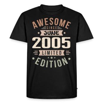 June 2005 Birthday June 2005 Gift June 2005 - Men's Premium Organic T-Shirt - black - Front - Nico (187cm)