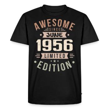June 1956 Birthday June 1956 Gift June 1956 - Men's Premium Organic T-Shirt - black - Front - Nico (187cm)