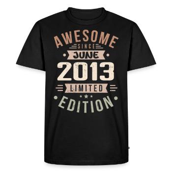 June 2013 Birthday June 2013 Gift June 2013 - Men's Premium Organic T-Shirt - black - Front - Nico (187cm)