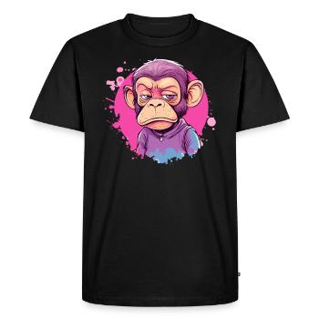 Grumpy Monkey Street Style - Men's Premium Organic T-Shirt - black - Front - Nico (187cm)