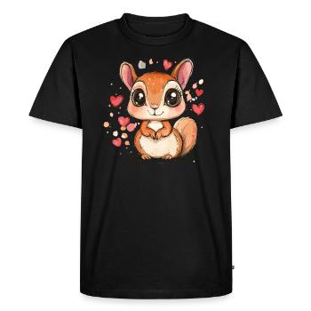 Cher écureuil, - T-shirt Premium bio Homme - noir - Devant - Nico (187cm)