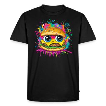 Burger Splash Smile - T-shirt Premium bio Homme - noir - Devant - Nico (187cm)