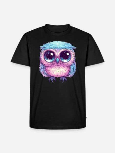Cute Pastel Owl - Men's Premium Organic T-Shirt - black