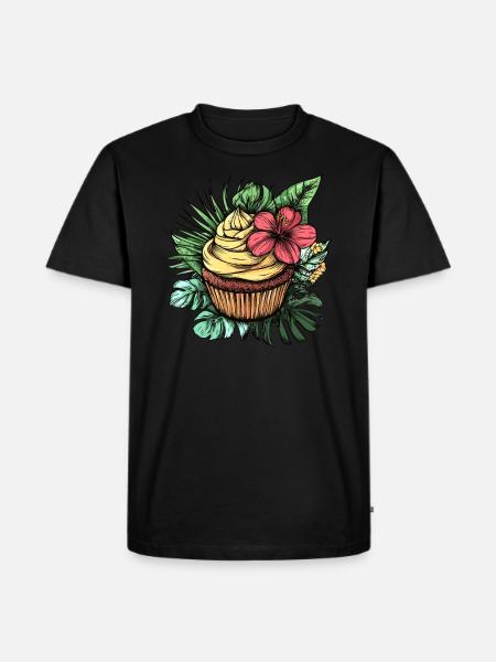 Tropical Cupcake - Men's Premium Organic T-Shirt - black