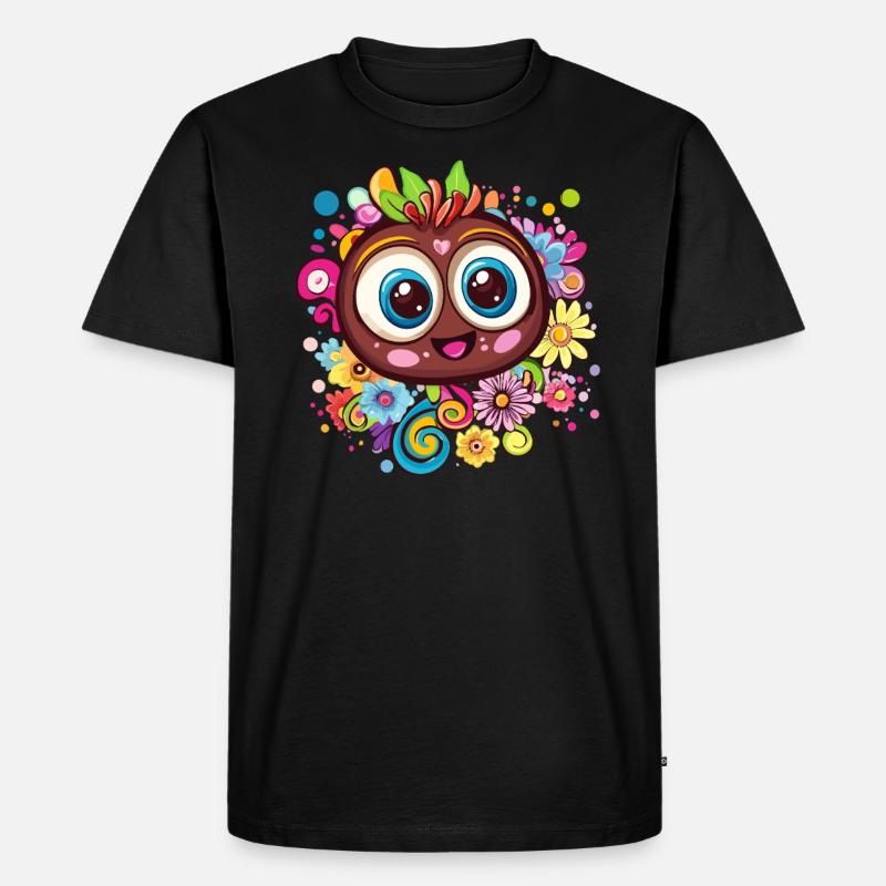 Bunte Schokoladen Kunst - Männer Premium Bio T-Shirt - Schwarz