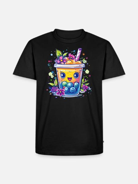 Fruity Bubble Tea - Men's Premium Organic T-Shirt - black