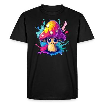 Homme chanceux coloré - T-shirt Premium bio Homme - noir - Devant - Nico (187cm)
