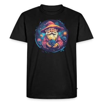 Sorcier de l’espace avec orbe - T-shirt Premium bio Homme - noir - Devant - Nico (187cm)