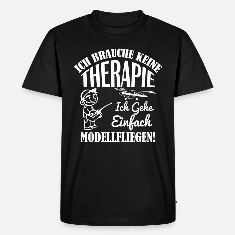 Modellfliegen - Männer Premium Bio T-Shirt - Schwarz