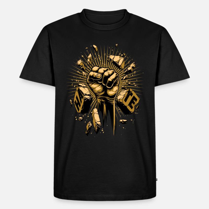 Bekämpfe den Hass - Männer Premium Bio T-Shirt - Schwarz