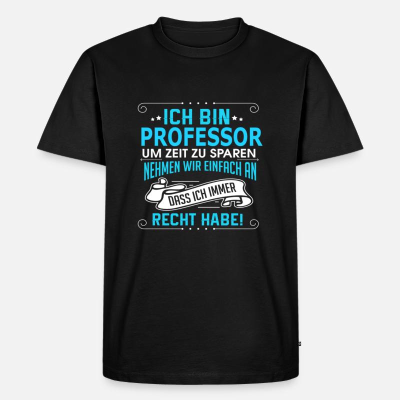 PROFESSOR - Männer Premium Bio T-Shirt - Schwarz