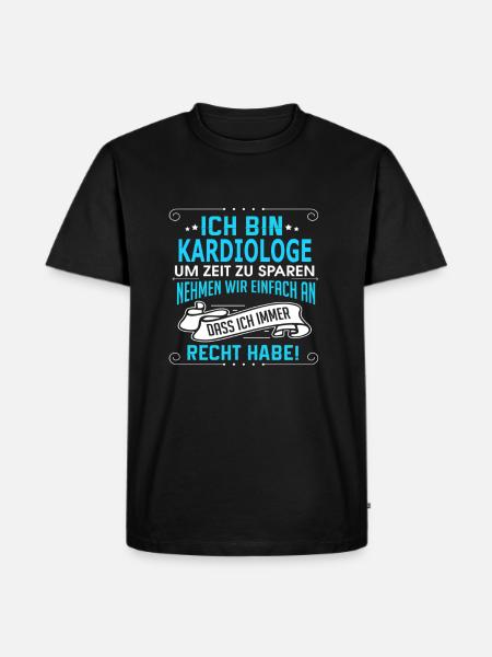 KARDIOLOGE - Männer Premium Bio T-Shirt - Schwarz