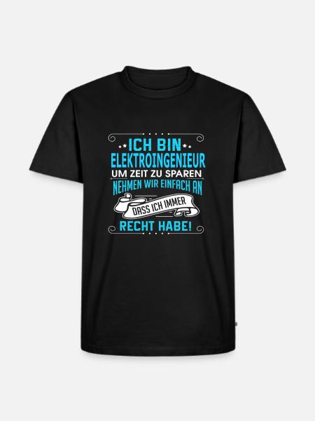 ELEKTROINGENIEUR - Männer Premium Bio T-Shirt - Schwarz