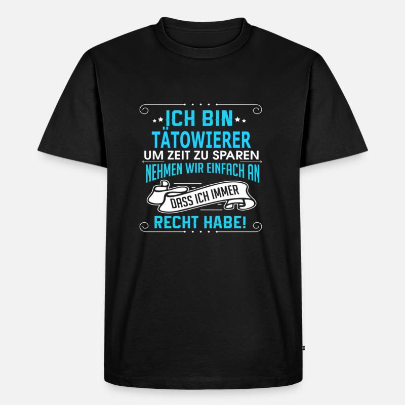 TÄTOWIERER - Männer Premium Bio T-Shirt - Schwarz