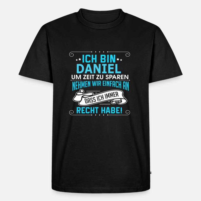 DANIEL - Männer Premium Bio T-Shirt - Schwarz