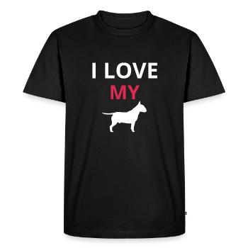 Bull Terrier - T-shirt Premium bio Homme - noir - Devant - Nico (187cm)