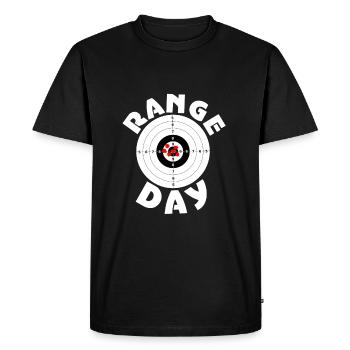 Tir sportif Coupe en croix - T-shirt Premium bio Homme - noir - Devant - Nico (187cm)