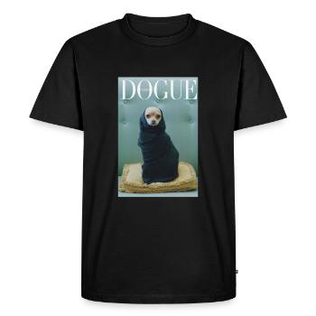 Chien chihuahua magazine de mode - T-shirt Premium bio Homme - noir - Devant - Nico (187cm)